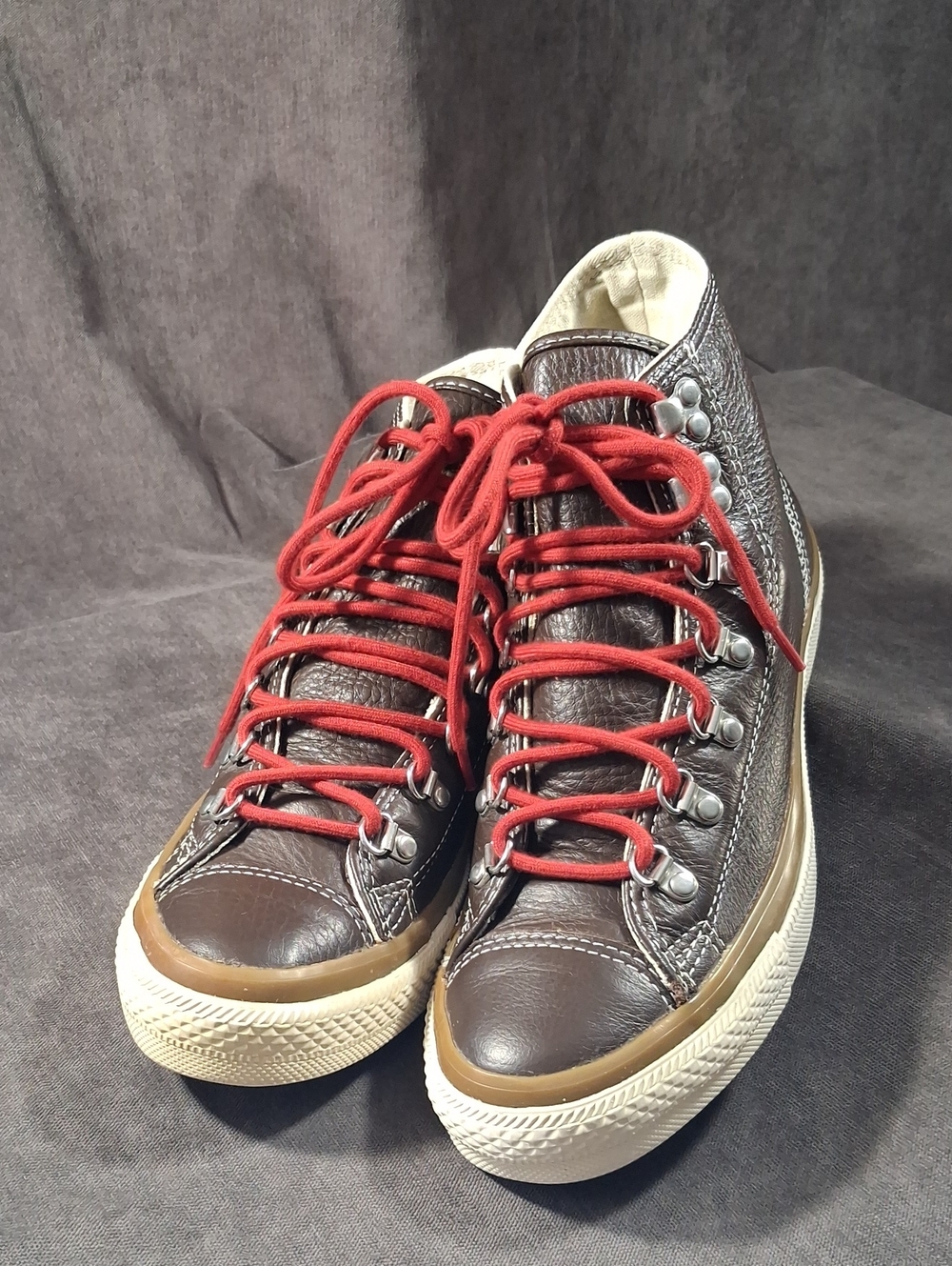 Converse Chuck Taylor All Star Hiker Hi Chocolate Leather Sneakers VG US 7.5